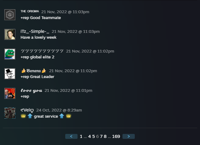 Steam Profile Comments